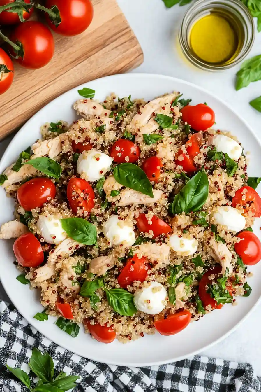 Easy Chicken Caprese Quinoa Salad