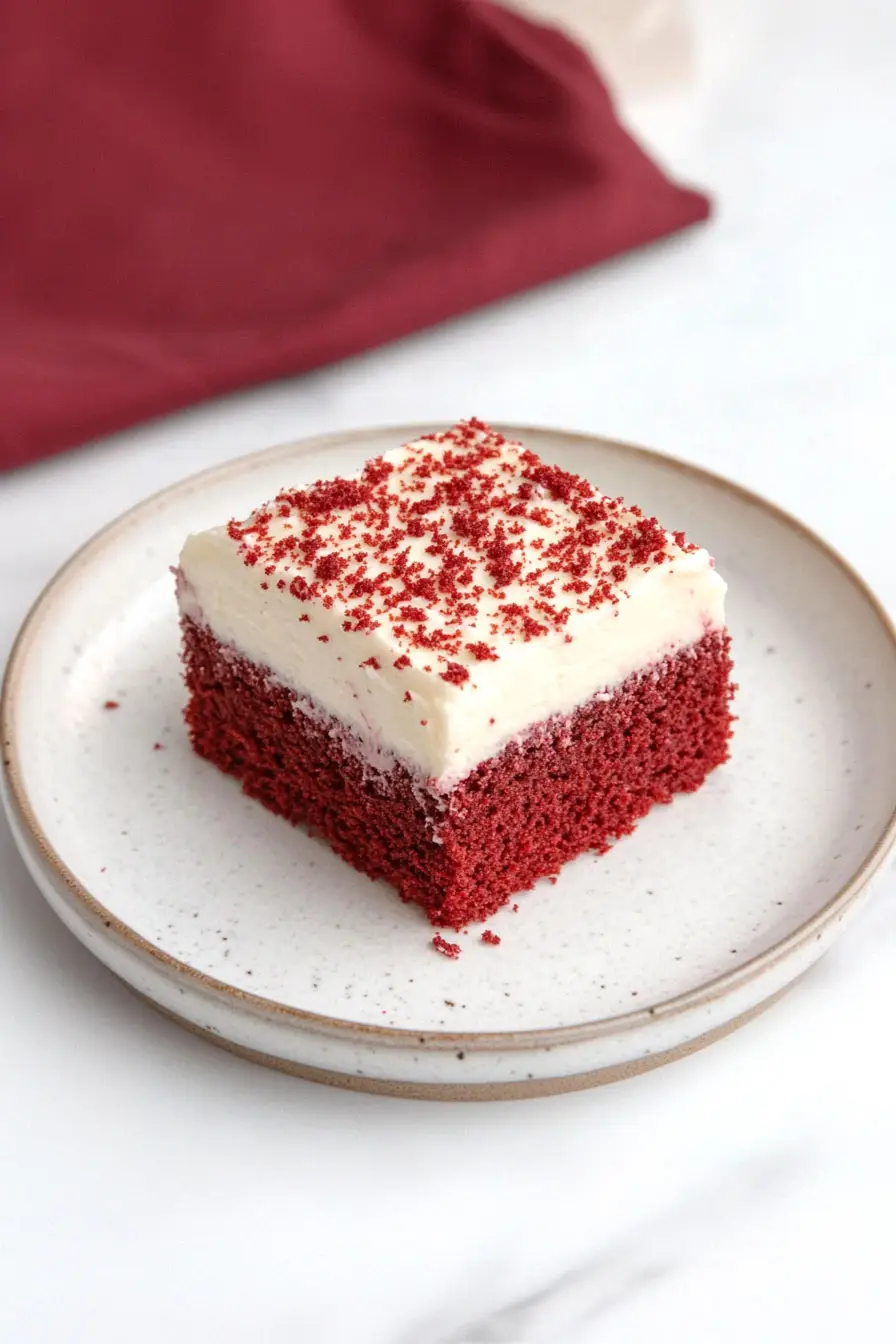 Easy One Layer Red Velvet Cake