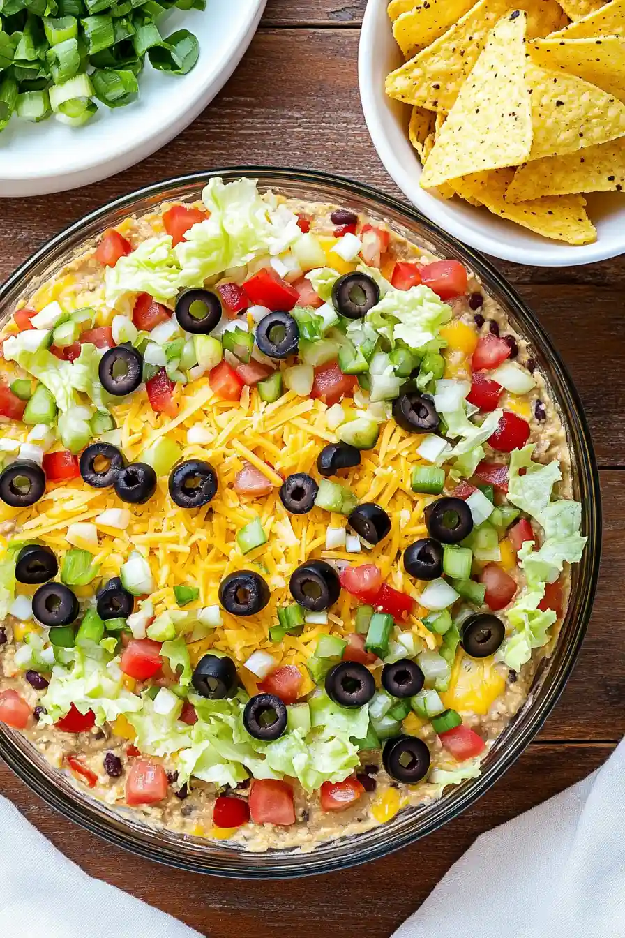 Creamy Classic Seven Layer Dip
