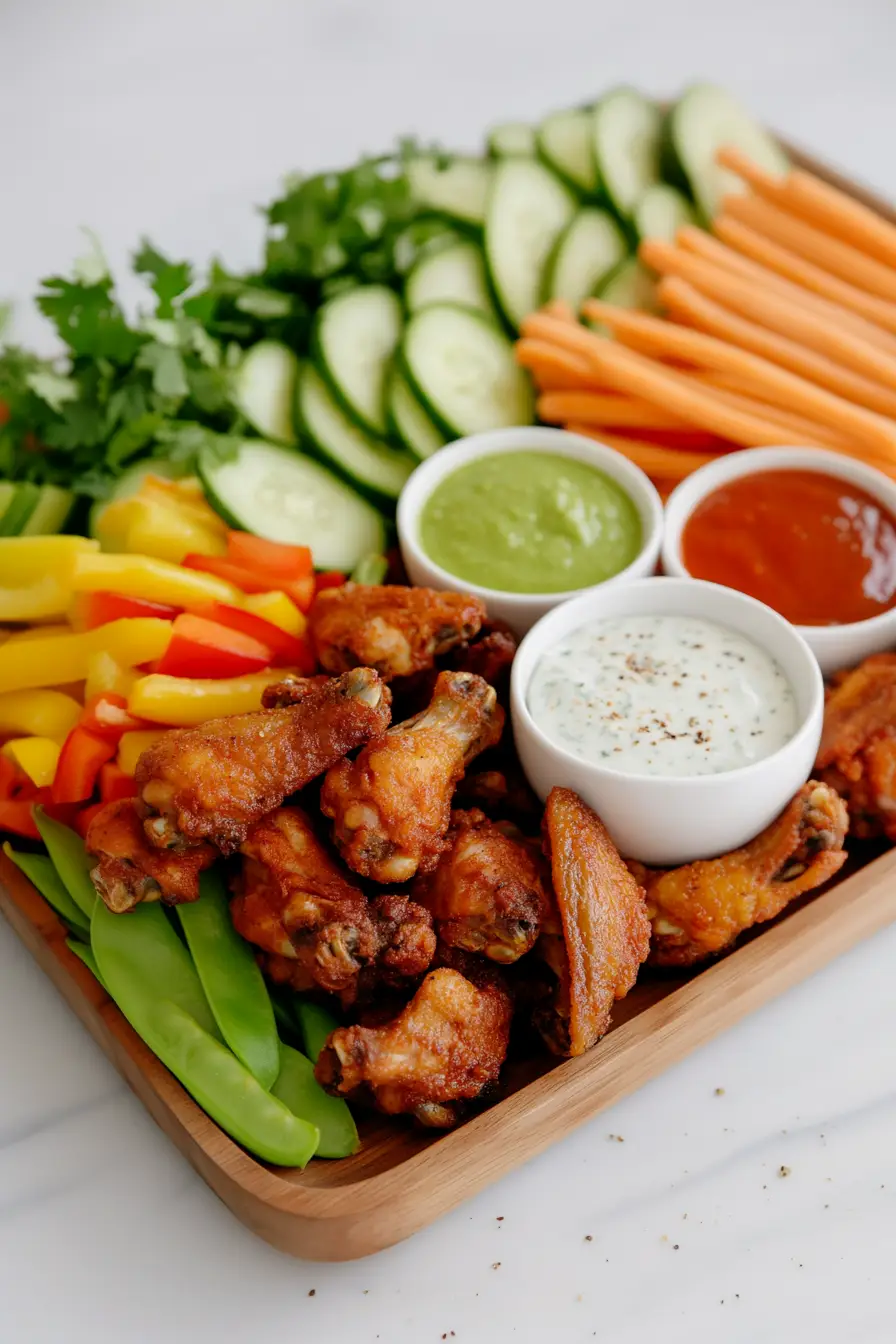 Juicy Chicken Wing Charcuterie Board