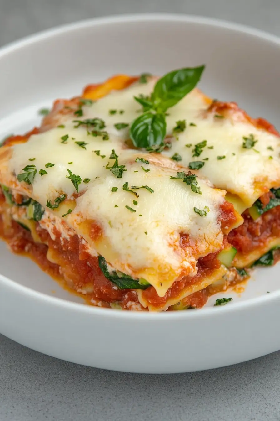 Quick Spinach Zucchini Lasagna