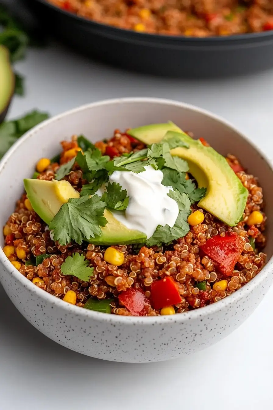 Easy Ground Turkey Quinoa Bowl