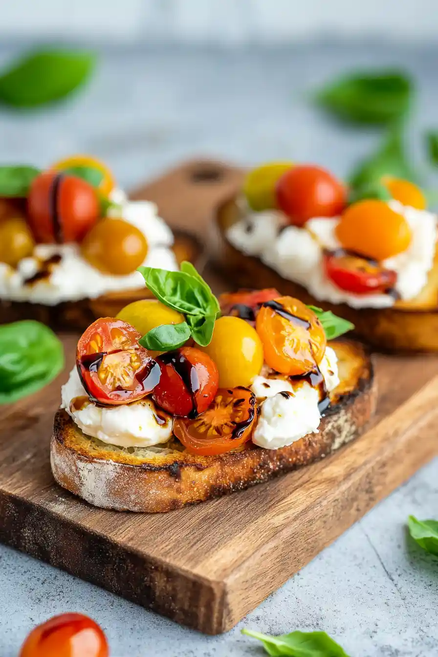 Quick Burrata Bruschetta