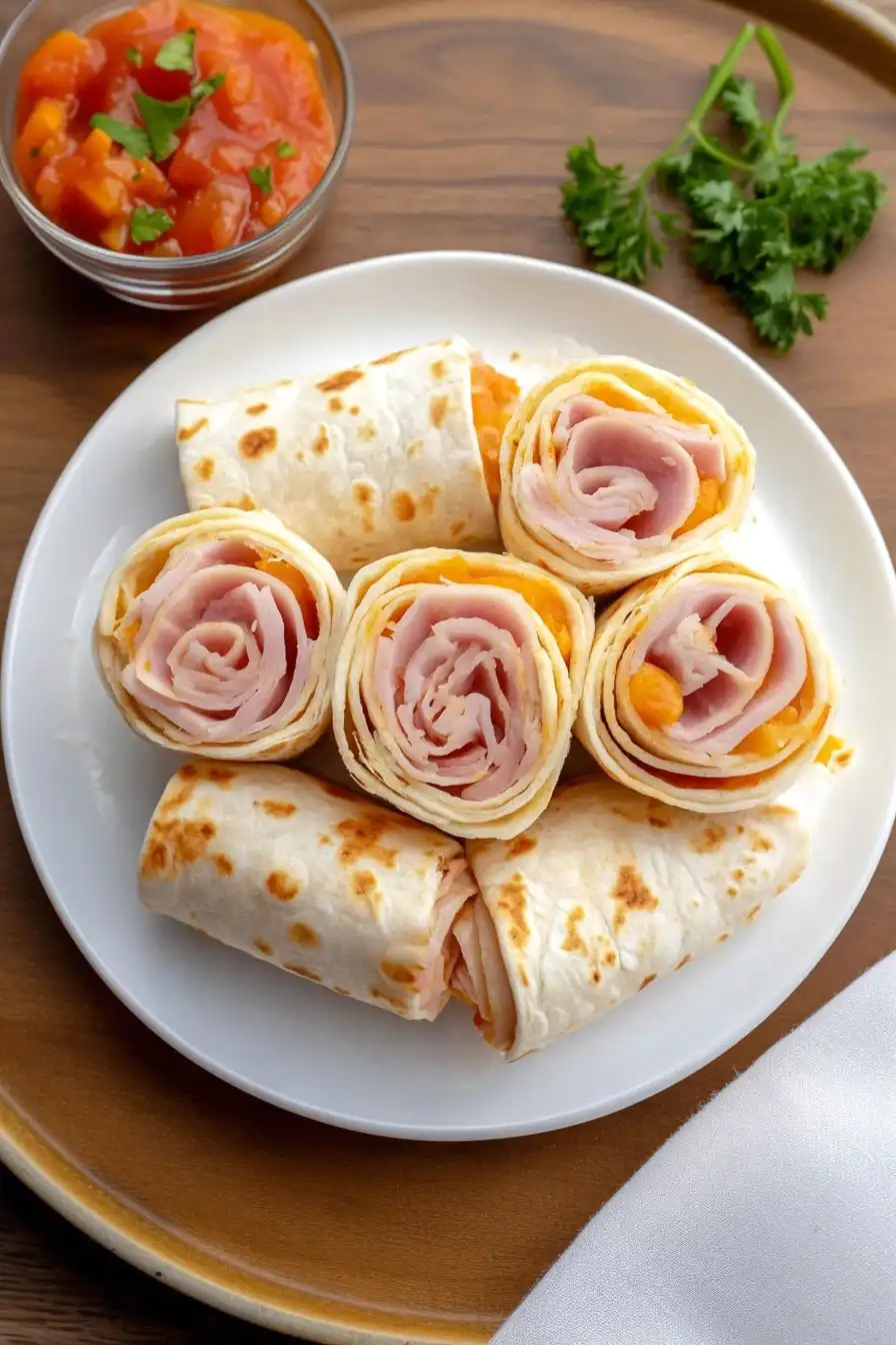 Healthy Salsa Tortilla Roll Ups