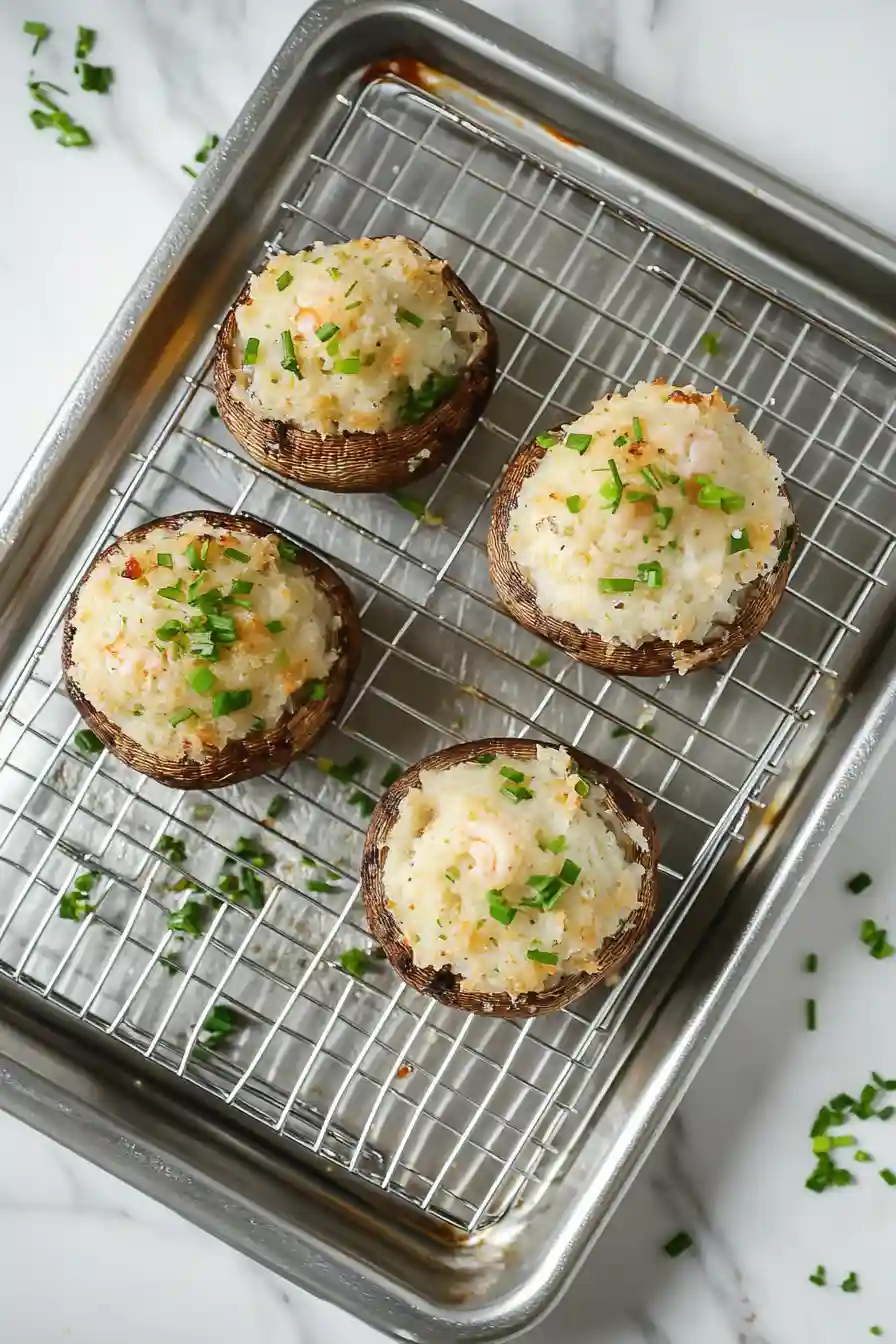 Quick Crab Stuffed Mushrooms with Cream Cheese