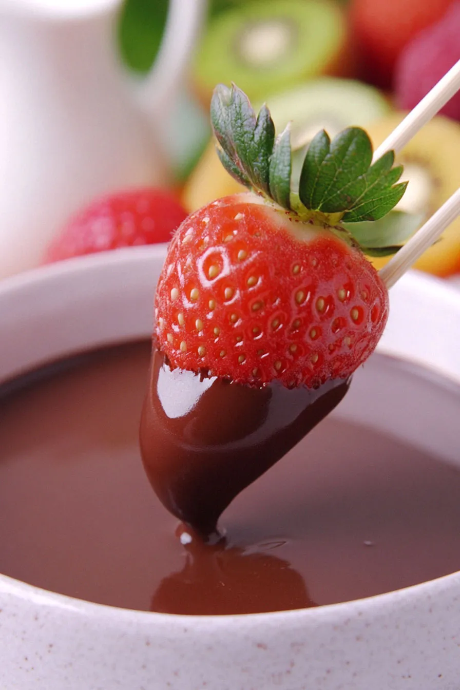 Easy Chocolate Fondue with Evaporated Milk