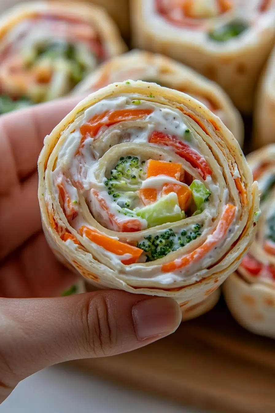 Fresh Vegetable Tortilla Roll Ups