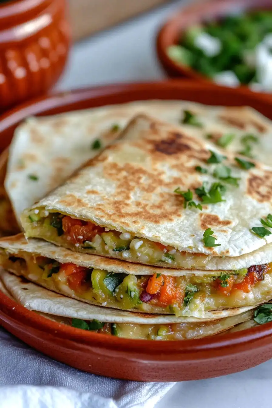 Healthy Zucchini Flower Quesadillas