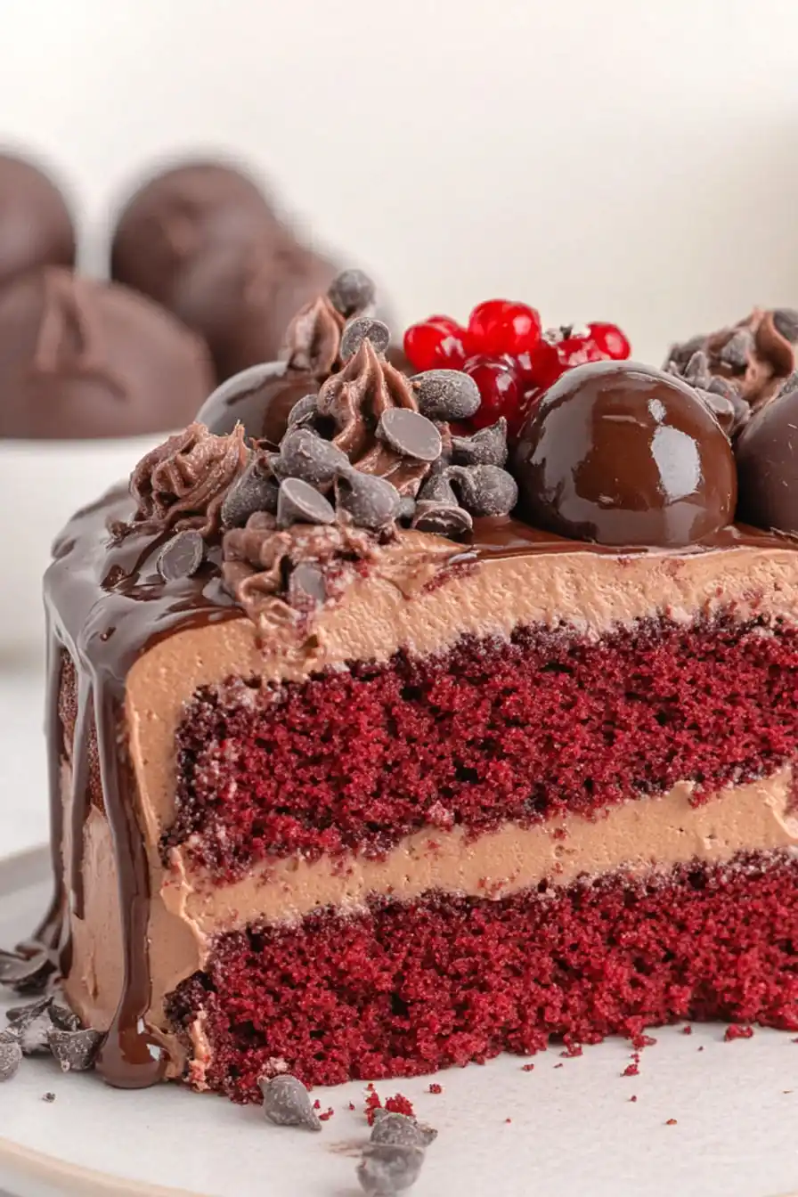 Moist Red Velvet Cake with Chocolate Frosting