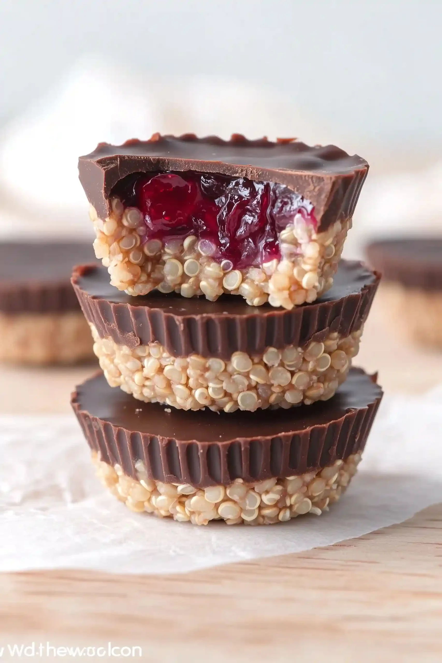 Healthy Puffed Quinoa Peanut Butter Cups