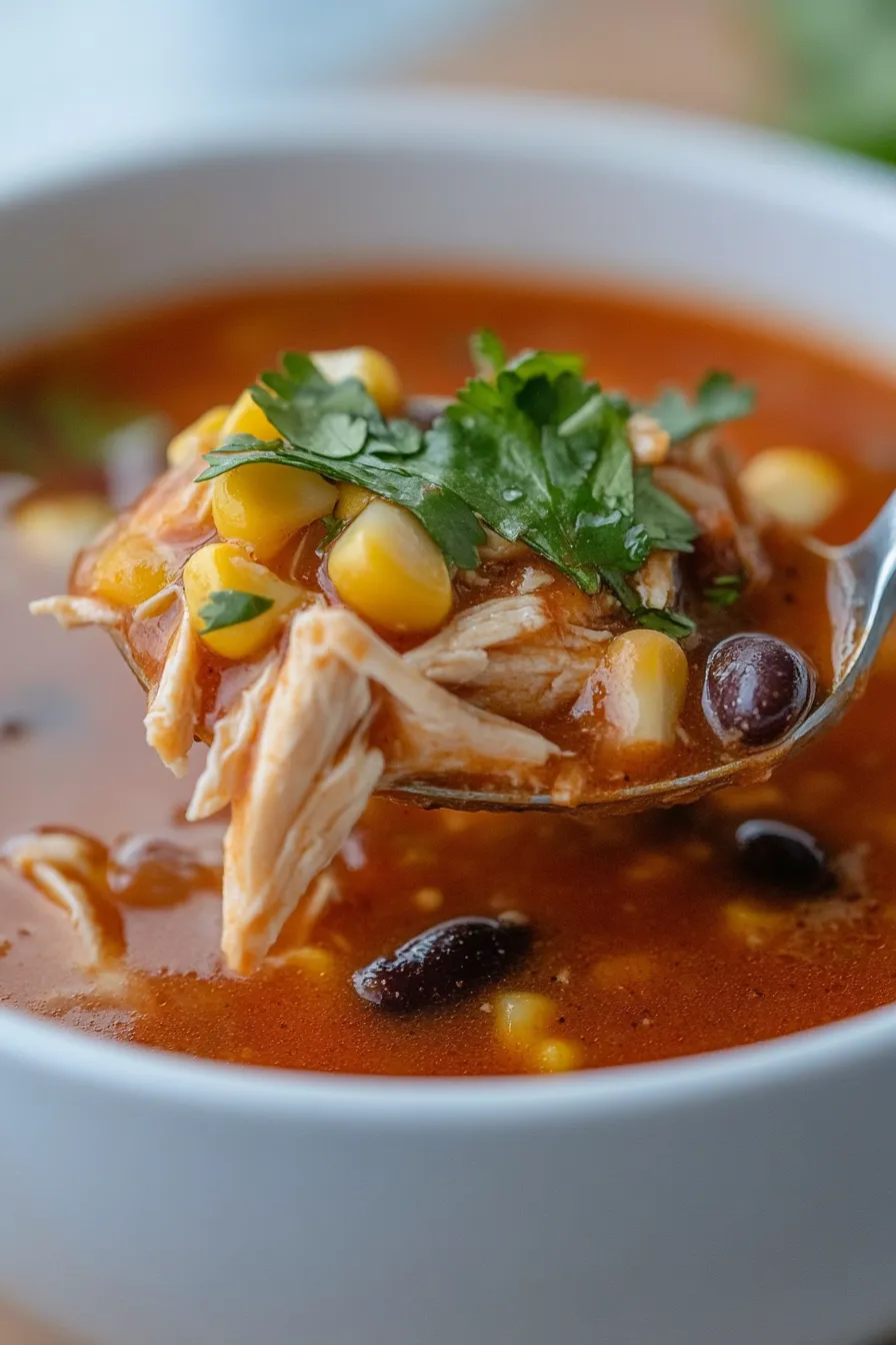 Flavorful Slow Cooker Enchilada Soup
