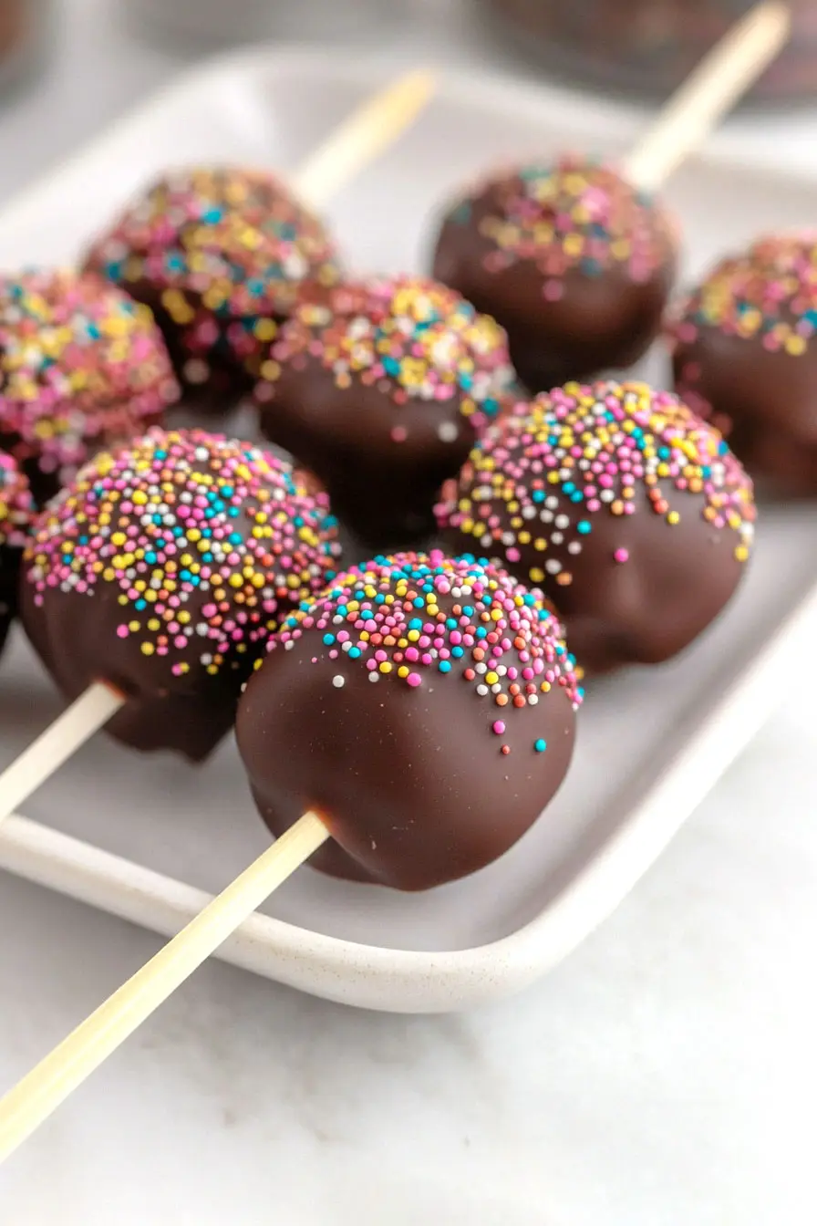 Decadent Chocolate Covered Strawberries on a Stick