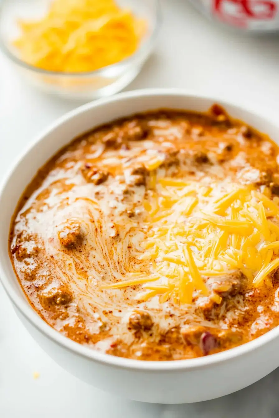 Warm Microwave Chili Cream Cheese Dip