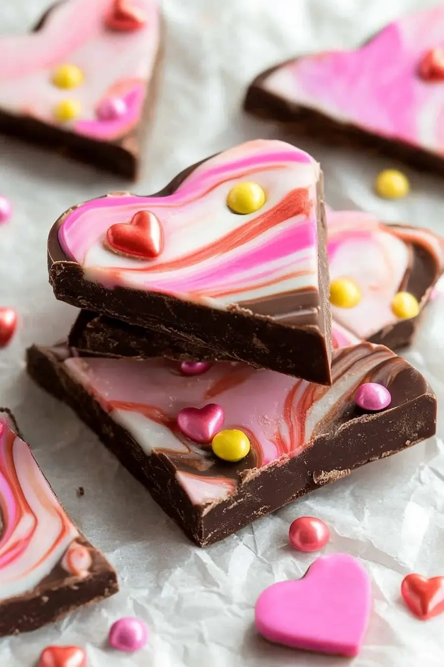 Fun Valentine's Day Chocolate Bark