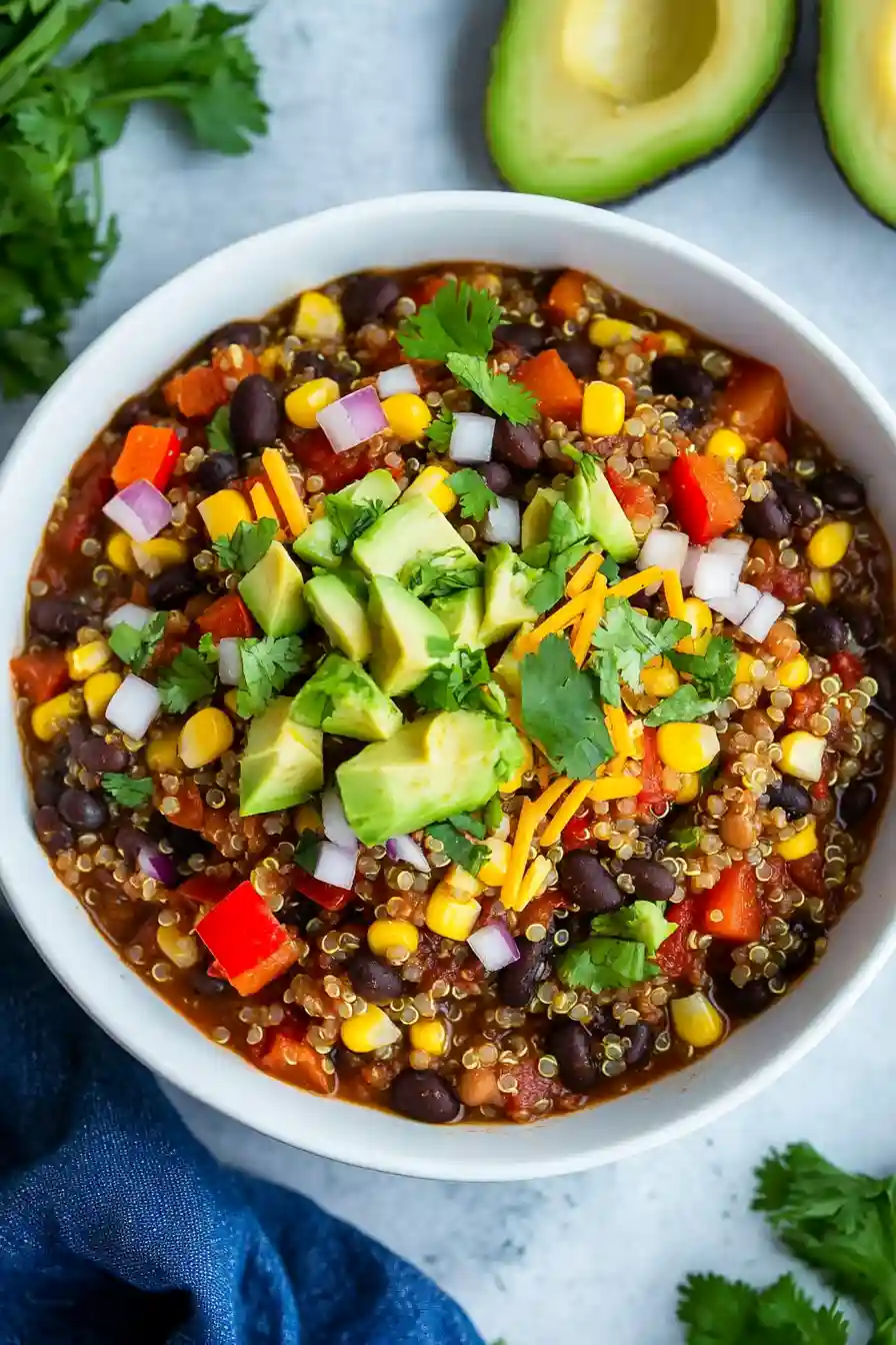 Hearty Slow Cooker Quinoa Chili