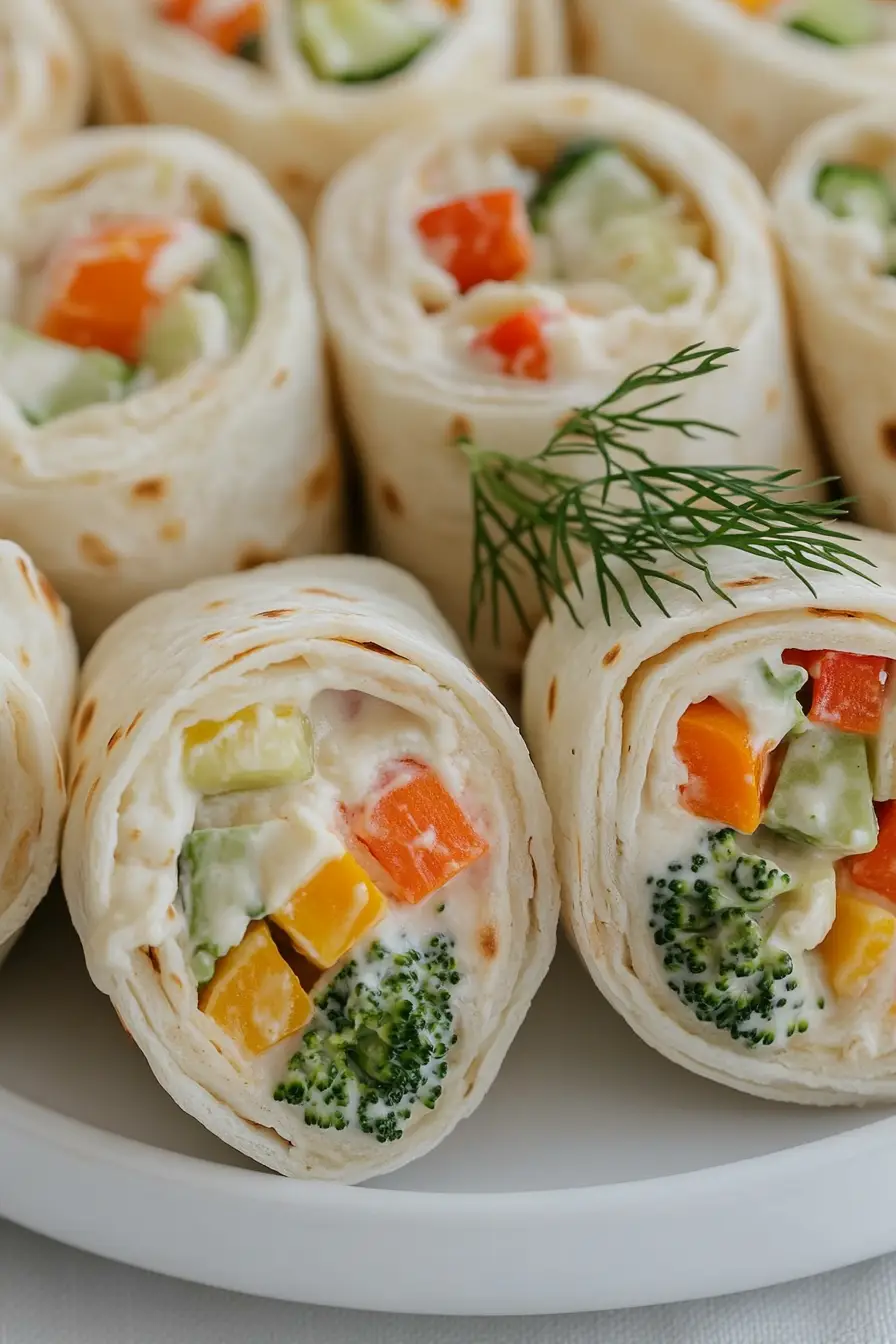 Healthy Vegetarian Tortilla Roll Ups