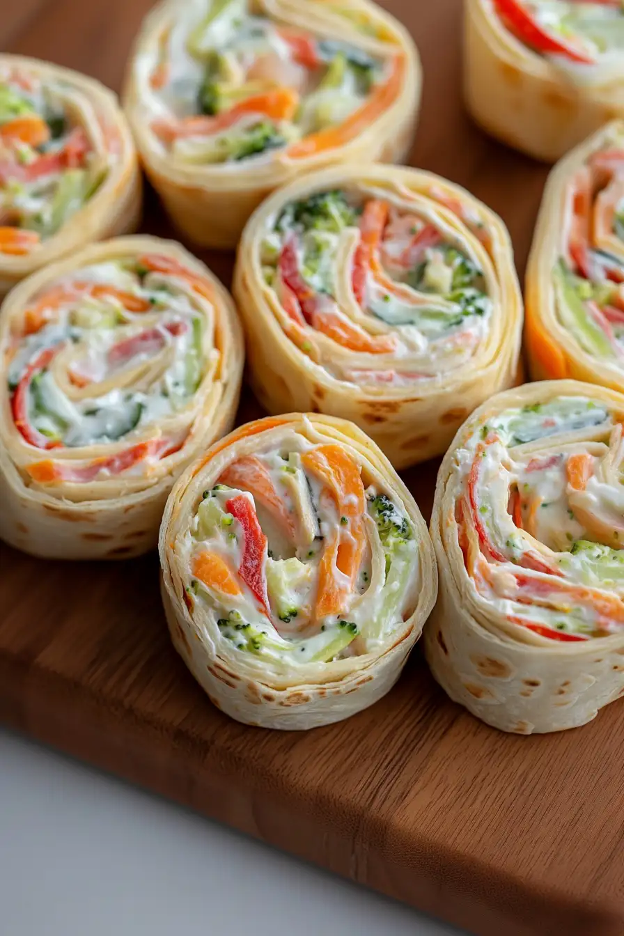 Fresh Vegetable Tortilla Roll Ups