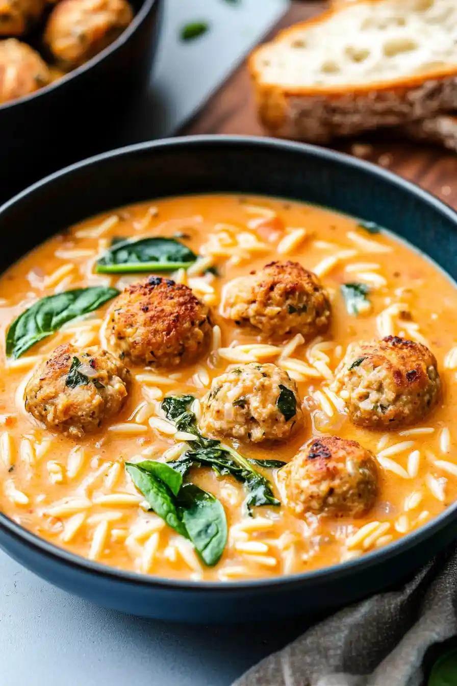 Hearty Turkey Meatball Soup