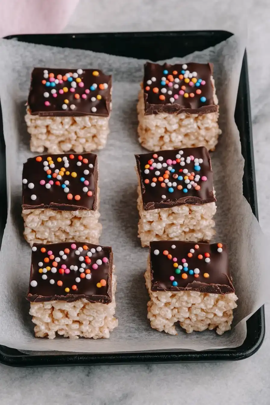 Chocolate Dipped Rice Krispies Treats