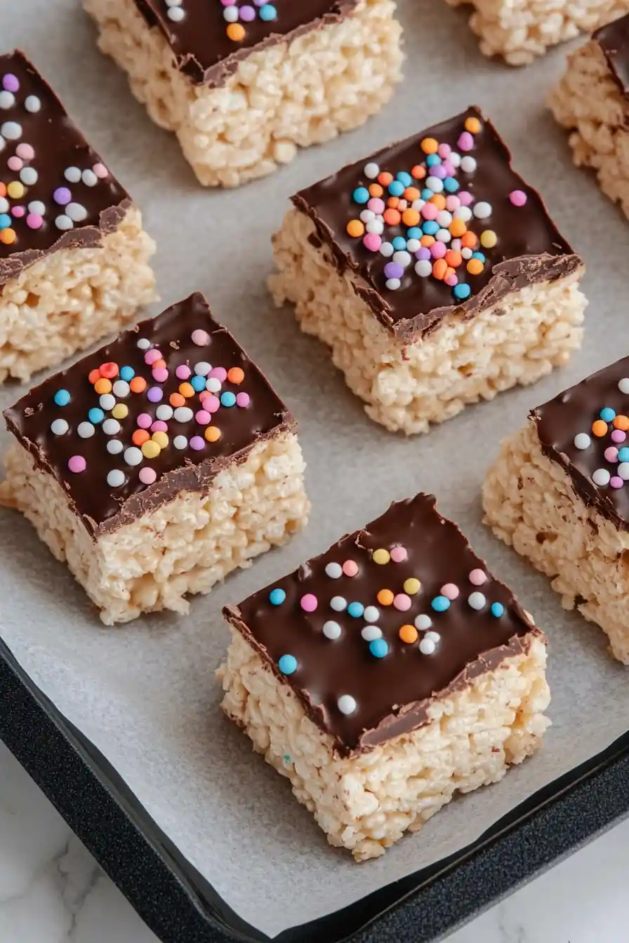 Chocolate Dipped Rice Krispies Treats