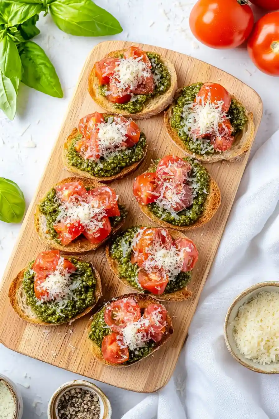 Flavorful Bruschetta with Pesto