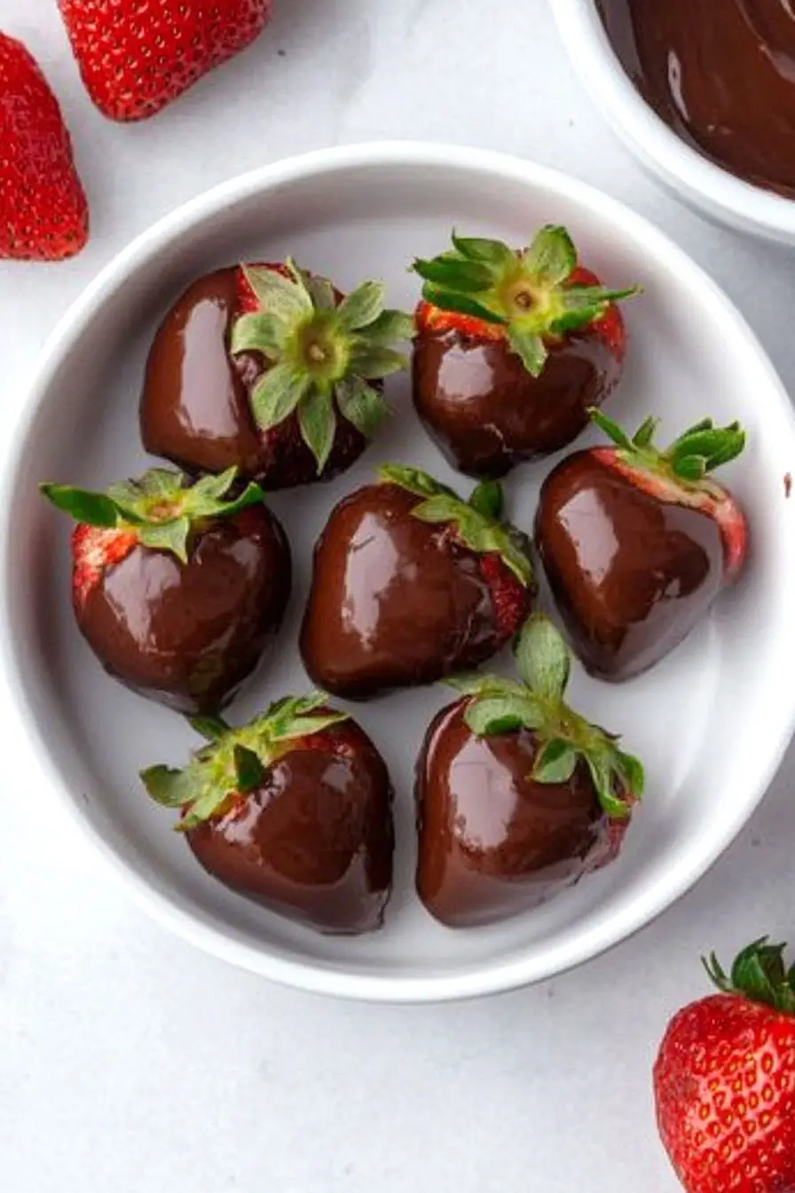 Juicy Chocolate Nutella Covered Strawberries