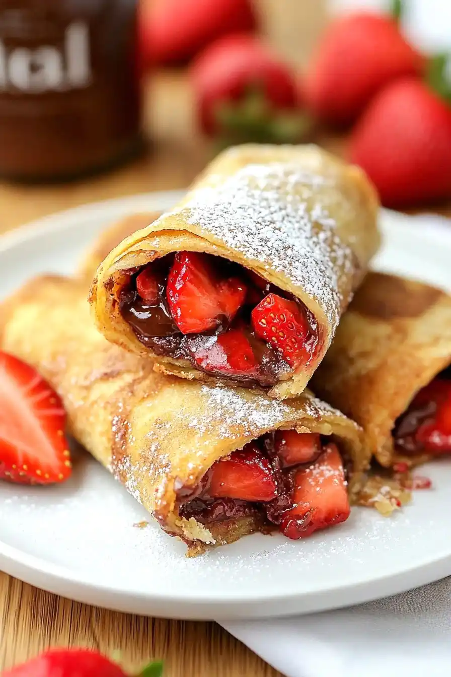 Tasty Strawberry Nutella Tortilla Roll Ups
