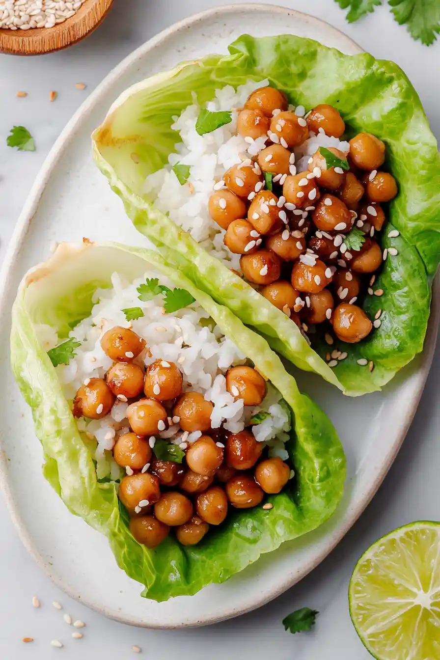 Healthy Chickpea Lettuce Wraps