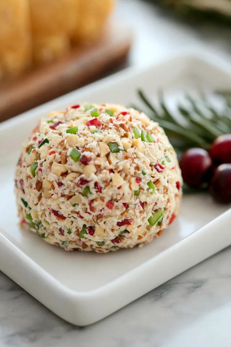 Healthy Christmas Cheese Balls