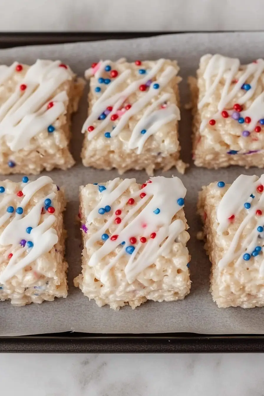 Easy 4th of July Rice Krispies Treats