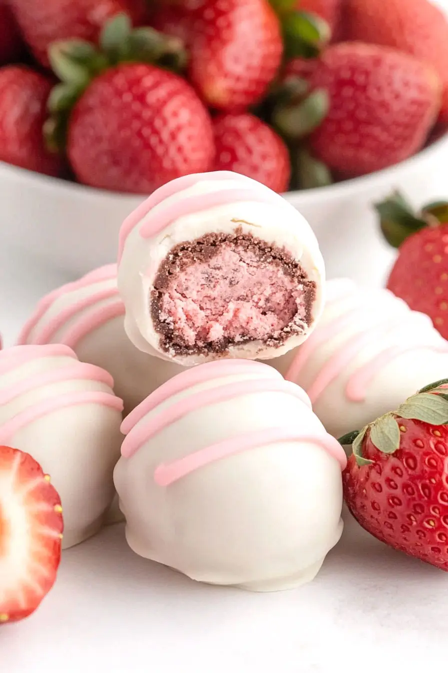 Tasty Golden Oreo Strawberry Truffles