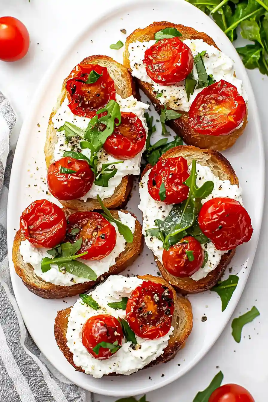 Simple Ricotta Tomato Toast