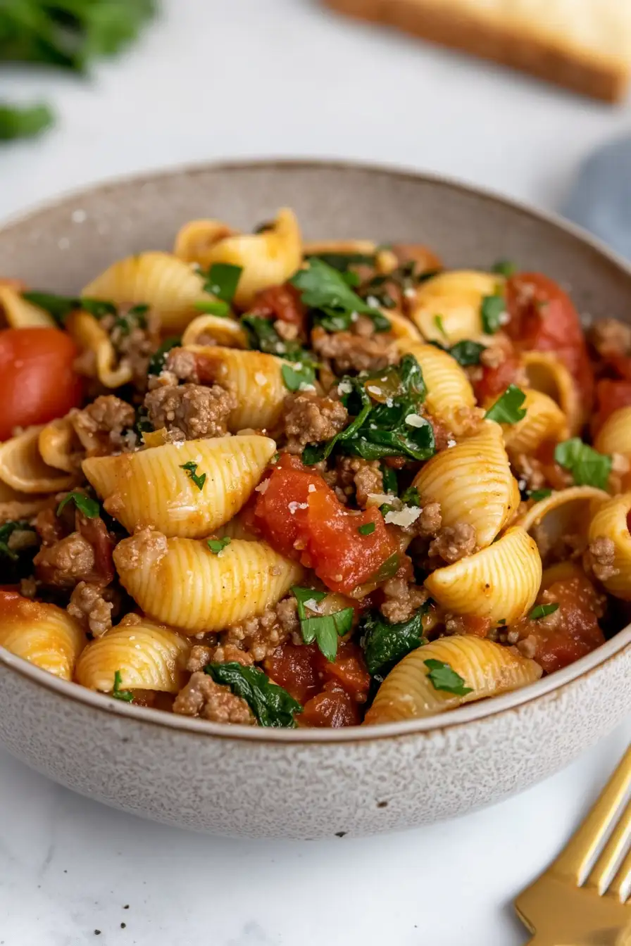 Healthy Ground Beef Pasta Dish