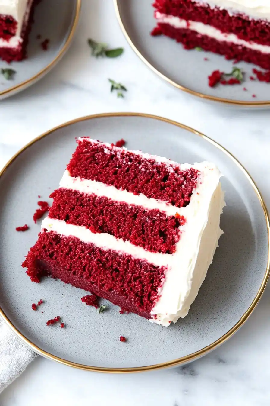 Healthier Red Velvet Christmas Cake