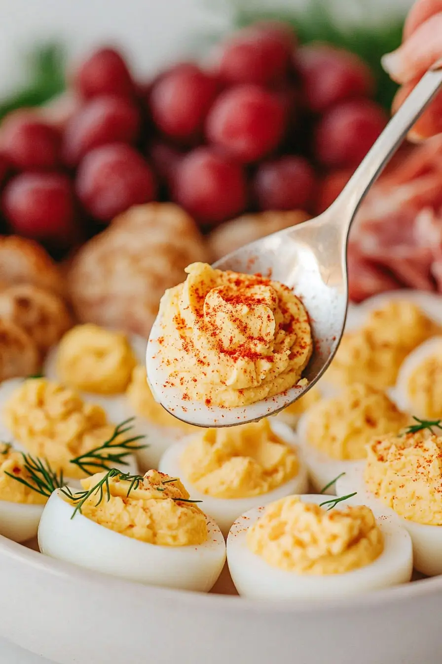 Delicious Deviled Eggs Charcuterie Board