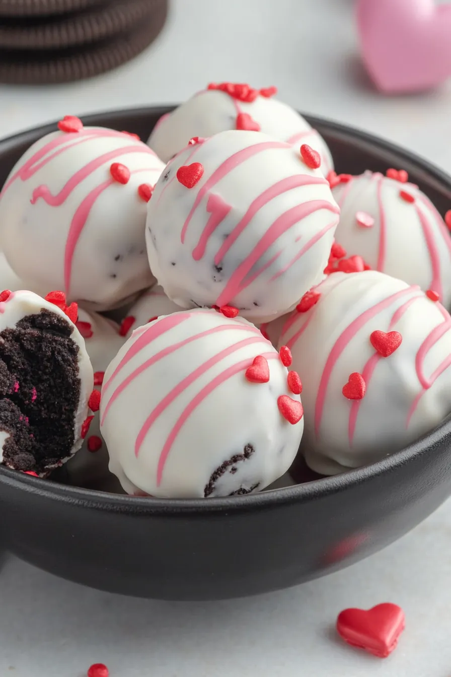 Quick Valentine's Day Oreo Truffles