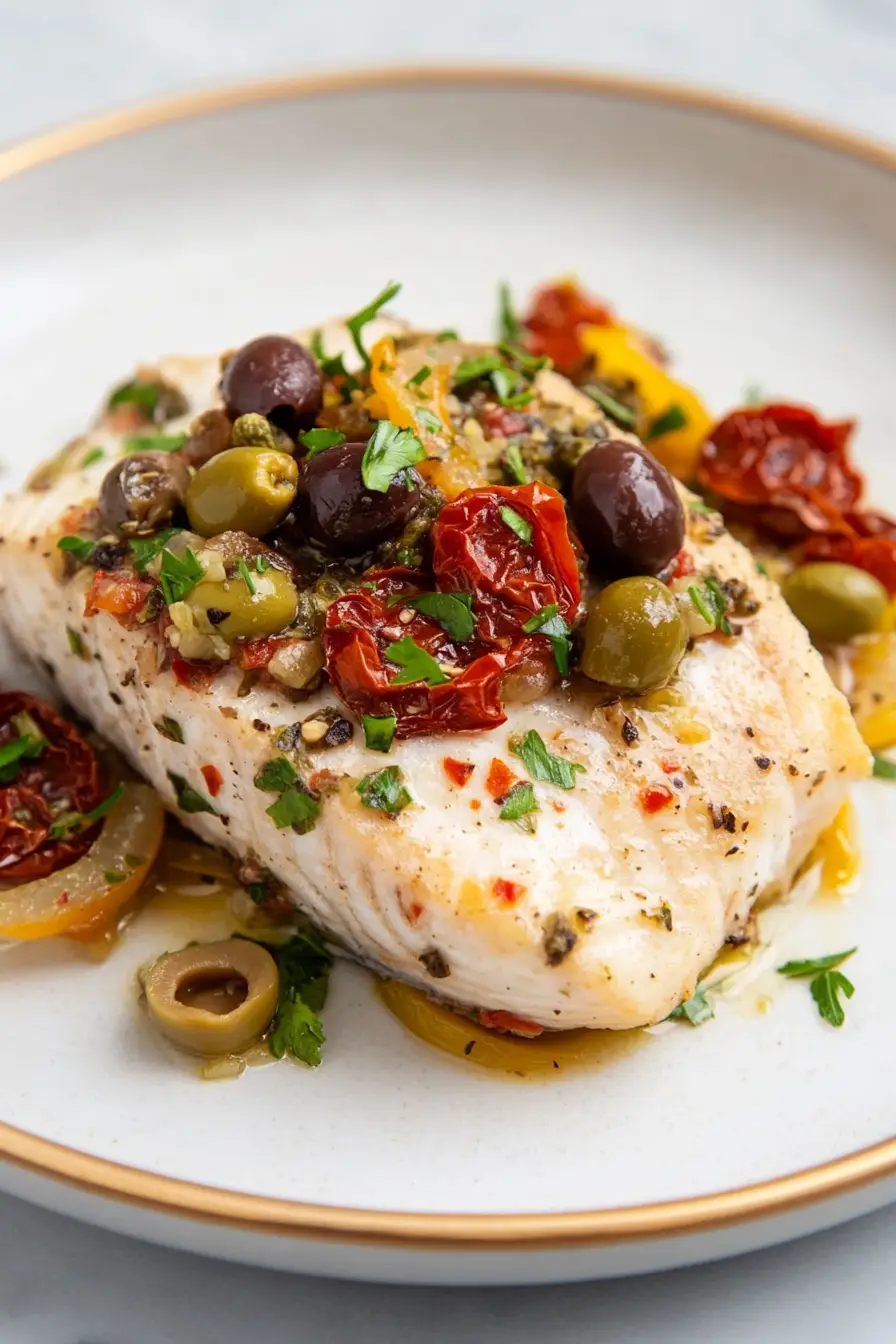 Easy Swordfish Puttanesca