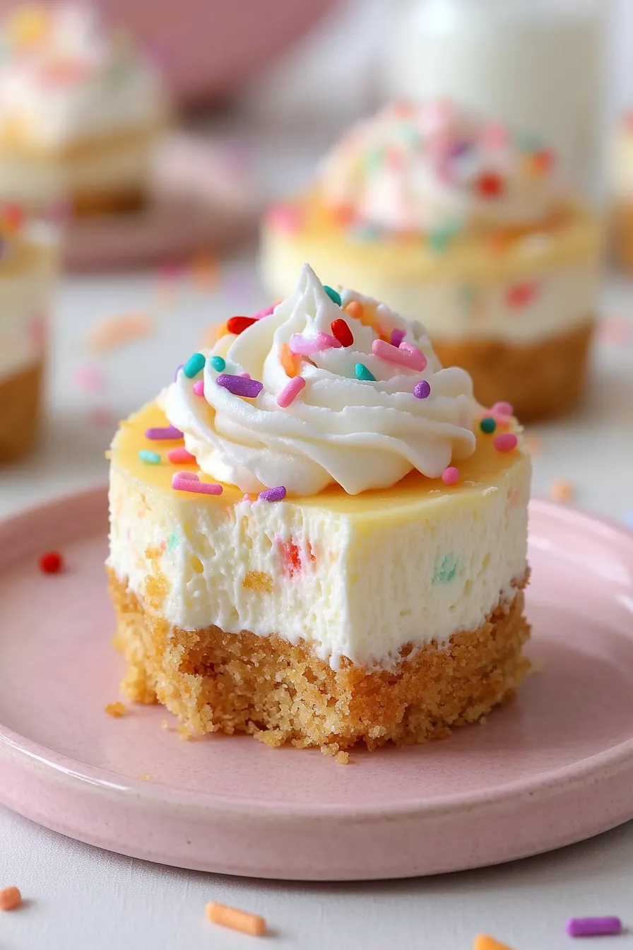 Easy Mini Birthday Cheesecakes
