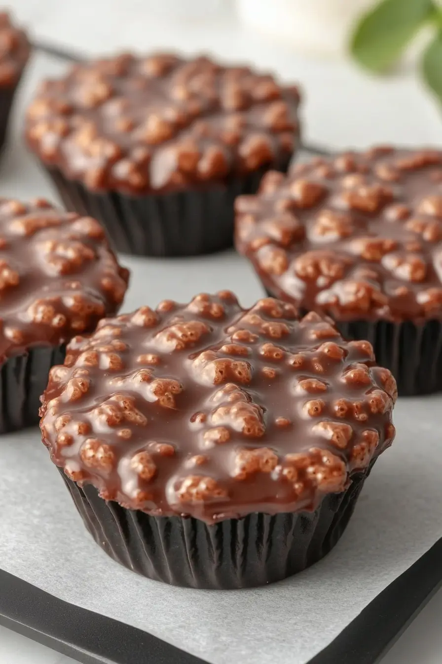 Quick Chocolate Peanut Butter Rice Krispie Cups