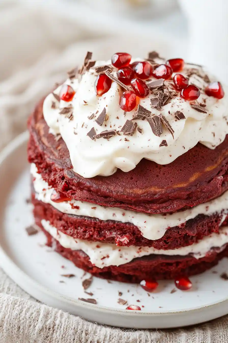 Decadent Gluten Free Red Velvet Pancakes