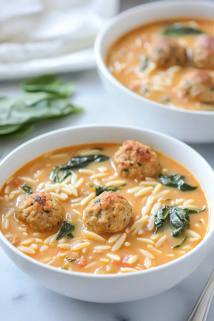 Hearty Turkey Meatball Soup