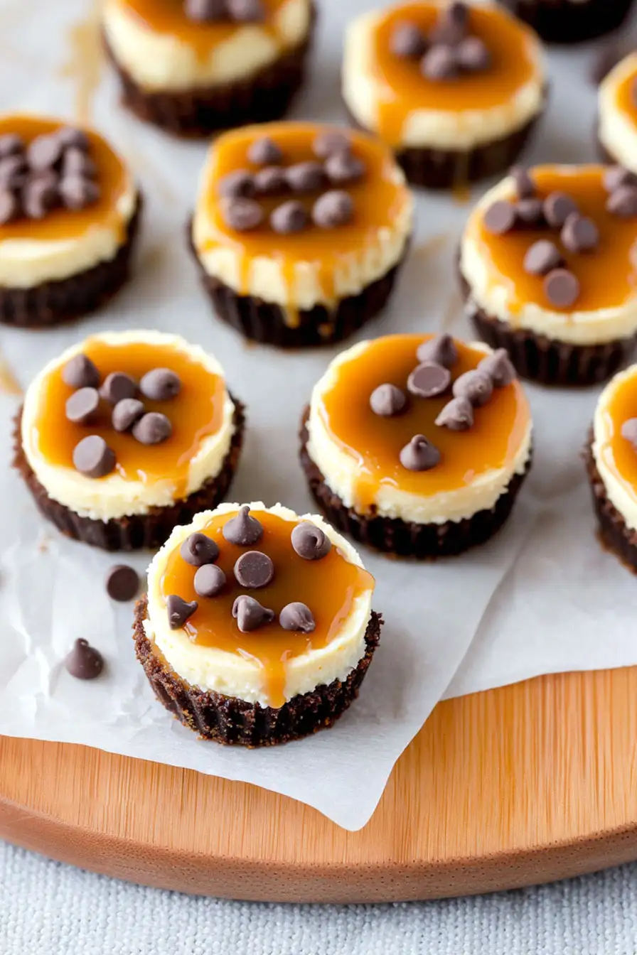 Delicious Mini Salted Caramel Cheesecakes