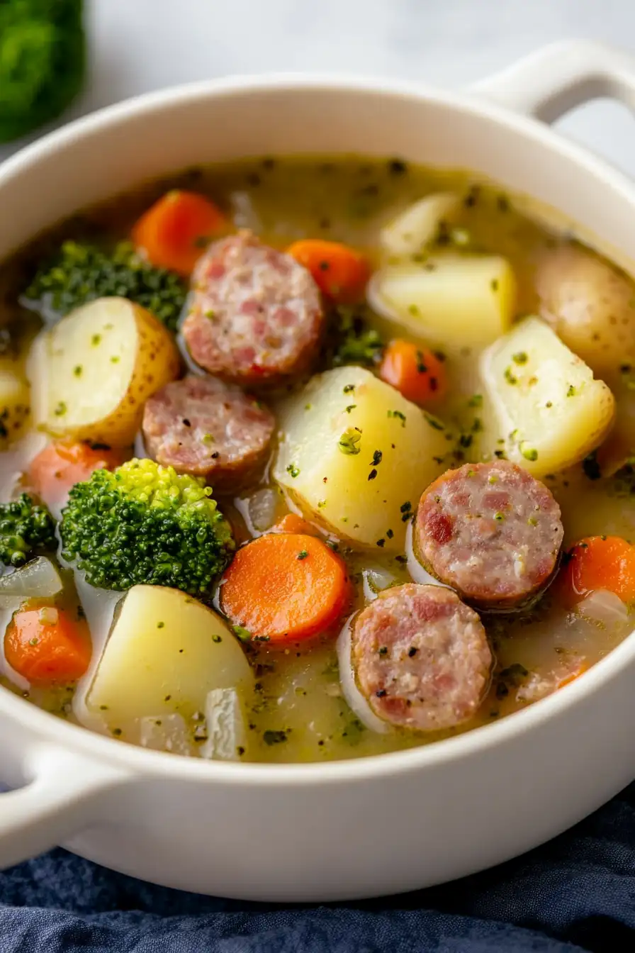 Healthy Pork Sausage Vegetable Soup