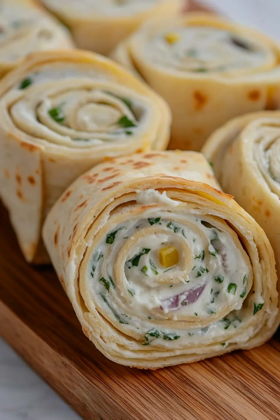 Quick Green Chili Tortilla Roll Ups