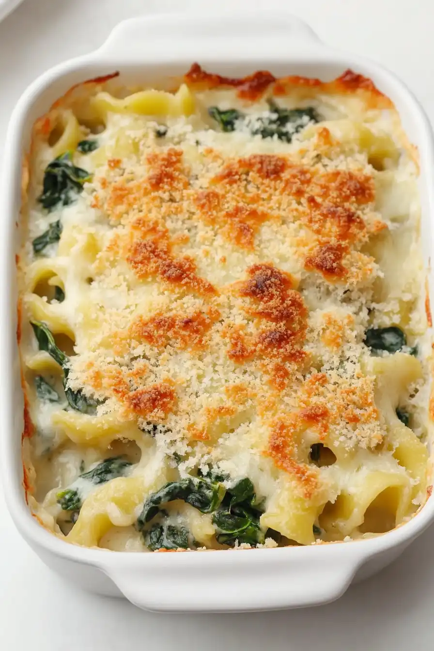 Delicious Spinach Noodle Casserole