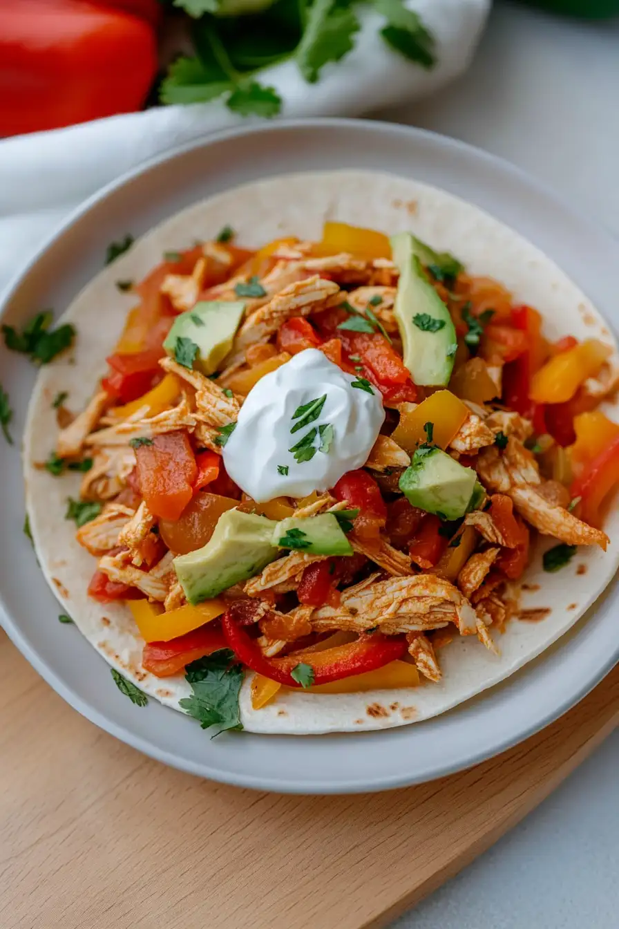 Easy Slow Cooker Chicken Fajitas