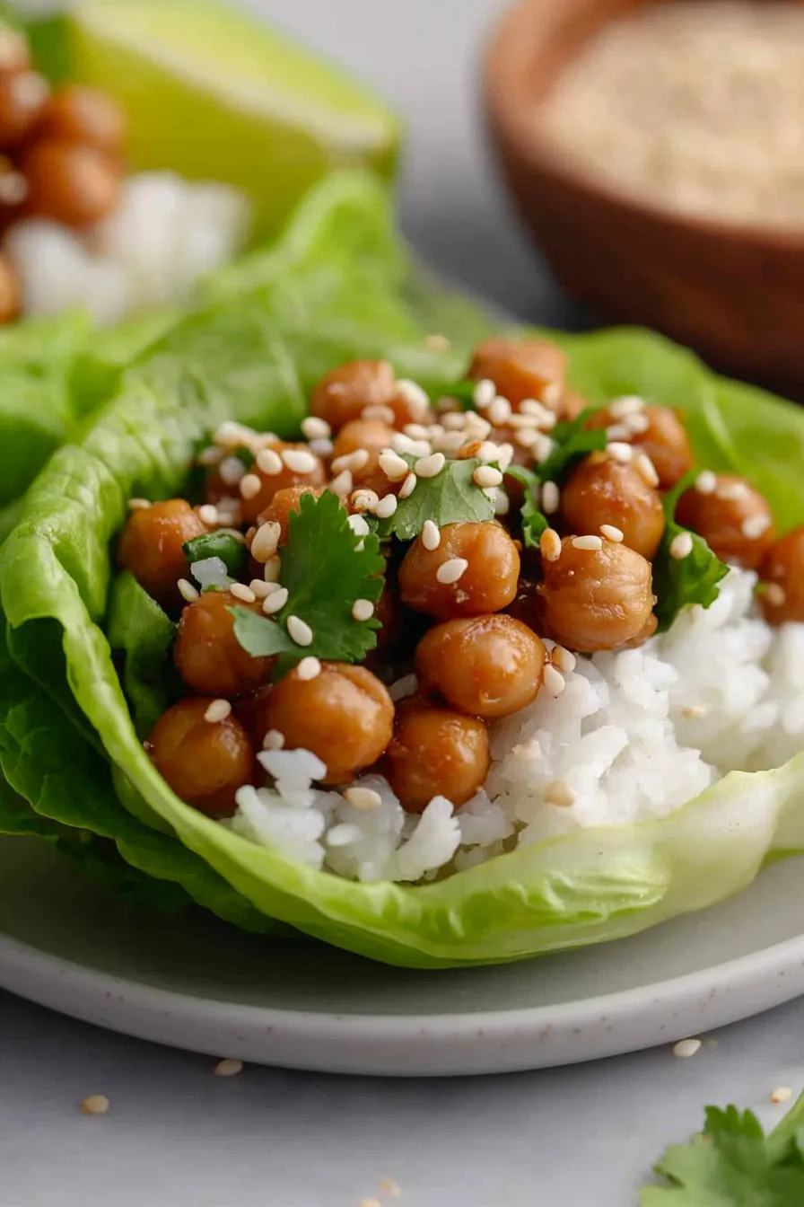 Healthy Chickpea Lettuce Wraps