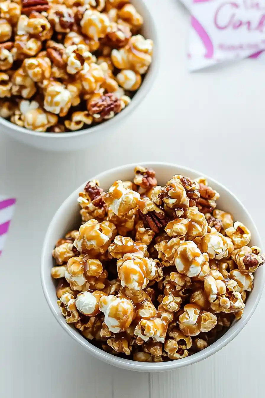 Tasty Pecan Caramel Corn