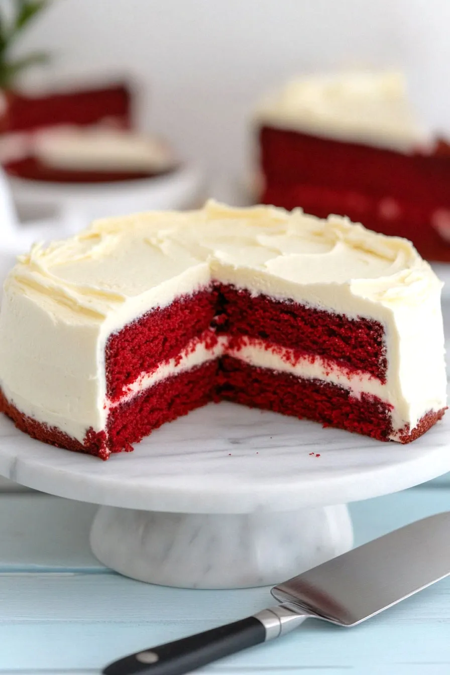 Best Cheesecake Layered Red Velvet Cake