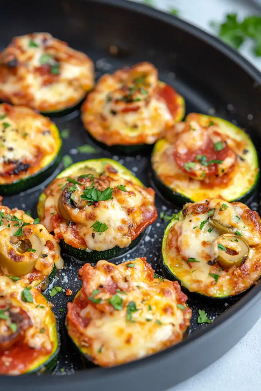 Juicy Zucchini Pizza Bites